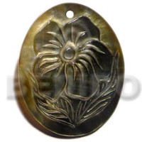 Oval black lip flower
