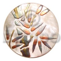 Round 40mm hammershell handpainted