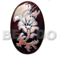 Oval black tab 40mm