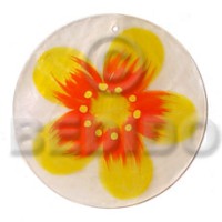 Round natural 50mm capiz shell