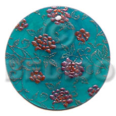 Round 35mm aqua blue