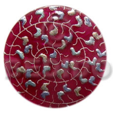 Round 40mm wine colored