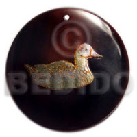 Round 40mm blacktab handpainted