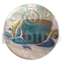 Round 40mm hammershell handpainted