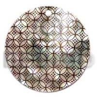 Round 40mm hammershell handpainted