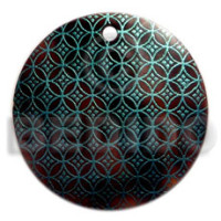 Round 40mm blacktab handpainted