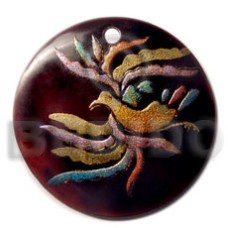 Round 40mm blacktab handpainted