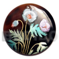 Round 40mm blacktab handpainted