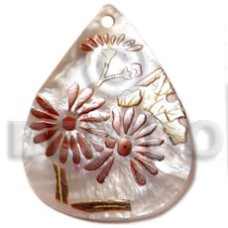 Teardrop 45mm hammershell handpainted Teardrop 45mm hammershell handpainted