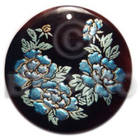 Round 40mm blacktab handpainted