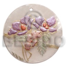 Round 40mm hammershell handpainted Round 40mm hammershell handpainted