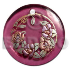 Round 40mm transparent violet resin