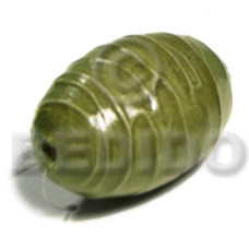 Oval 15mmx25mm natural wood beads