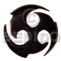 Round celtic black horn 40mm
