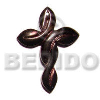 Horn twisted cross 40mm