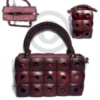 Reddish brown square coco