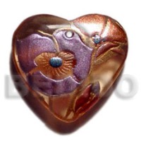 Heart 40mm transparent brown