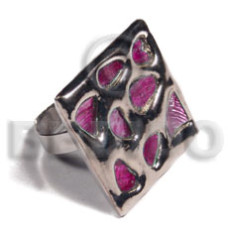 Glistening fuschia pink abalone