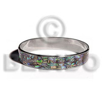 Laminated inlaid mosaic paua in