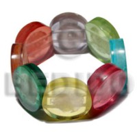 30mm round multicolored clear resin