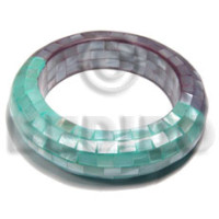 Chunky bangle combination of violet