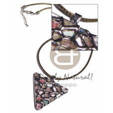 Triangle 50mm glistening abalone in