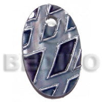 Handpainted and colored oval 30mmx20mm