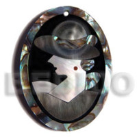 50mmx38mm oval pendant elegant hat