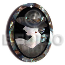 50mmx38mm oval pendant elegant hat