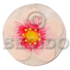 Round natural 50mm capiz shell