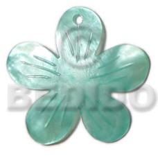 40mm aqua blue flower hammershell