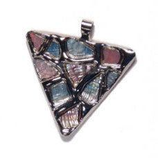 Triangle 50mm glistening abalone in