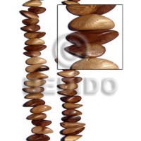 Robles slidecut wood beads 8mmx15mmx20mm
