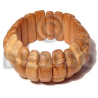Elastic bayong wood bangle