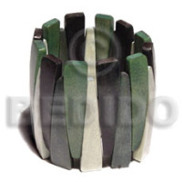 Elastic natural wood bangle