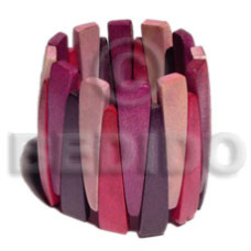 Elastic natural wood bangle