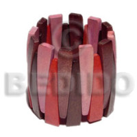 Elastic natural wood bangle