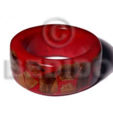 Wood bangle laminated bamboo