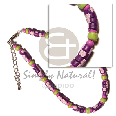 violet 4-5mm coco Pokalet. splashing  neon green/pink coco Pokalet. combination - Home