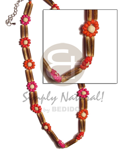 2 rows sig-id  2-3 coco Pokalet. flower-red/ pink combination  ext. chain - Home