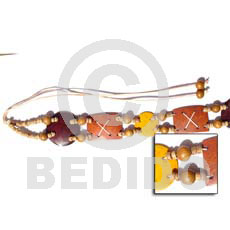 dyed coco 4-5 coco pokalet tiger and wood beads belt - Home