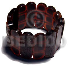 elastic capsule amber horn bangle ht=40m thickness=5mm - Bone Bangles Horn Bangles