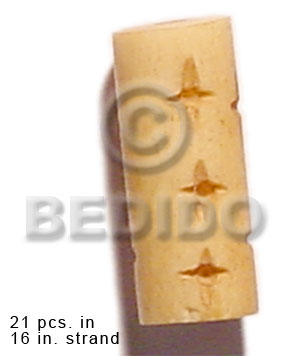 natural bone tube  groove 19mmx8mm / 21 pcs. in 16in. strand - Home