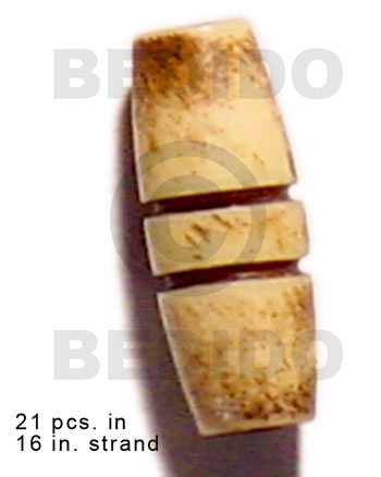 natural antique bone/ tube  groove 19mmx8mm / 21 pcs. in 16in. strand - Home