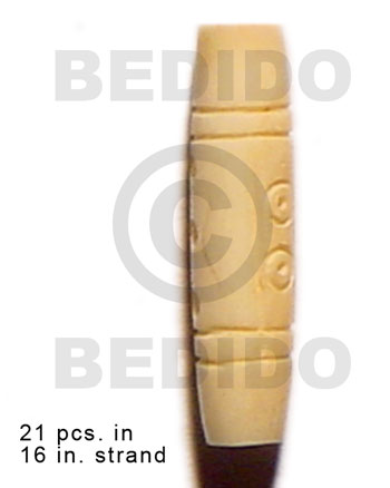 natural antique bone/ tube  groove 19mmx8mm / 21 pcs. in 16in. strand - Home