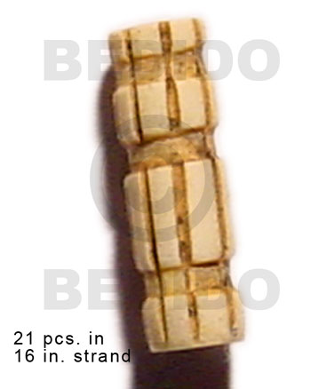 natural antique bone/ tube  groove 19mmx8mm / 21 pcs. in 16in. strand - Home