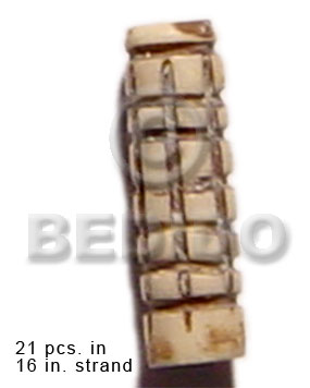 natural bone tube  groove 19mmx8mm / 21 pcs. in 16in. strand - Home