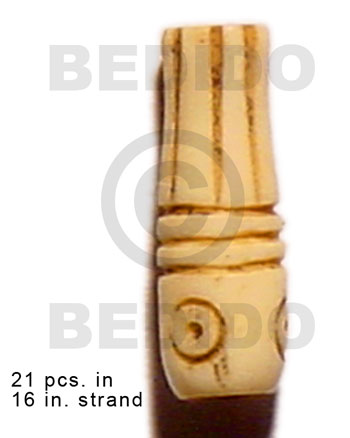 natural antique bone/ tube groove 19mmx8mm / 21 pcs. in 16in. strand - Home
