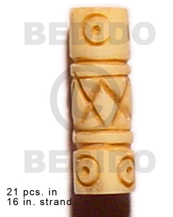 natural antique bone/ tube groove 19mmx8mm / 21 pcs. in 16in. strand - Home