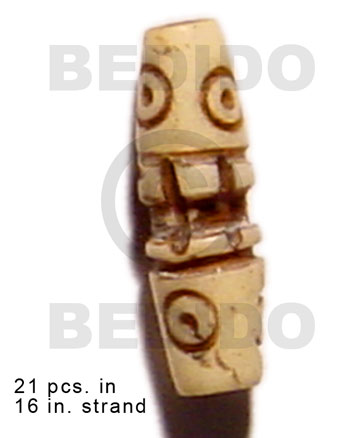 natural antique bone/ tube  groove 19mmx8mm / 21 pcs. in 16in. strand - Home